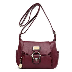 Ladies Leather Crossbody Shoulder Bag Soft Flap Bag
