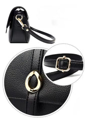 Leather Crossbody Bag Solid Small Crossbody Flap Shoulder Bag