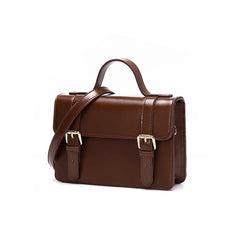 Japanese Casual Messenger Bag for Women PU Leather Square Tote