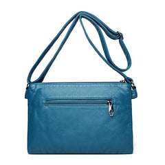 Women's Large Capacity Messenger Bag Double Pocket Crossbody