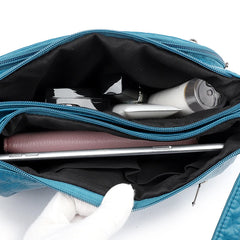 Women's Large Capacity Messenger Bag Double Pocket Crossbody