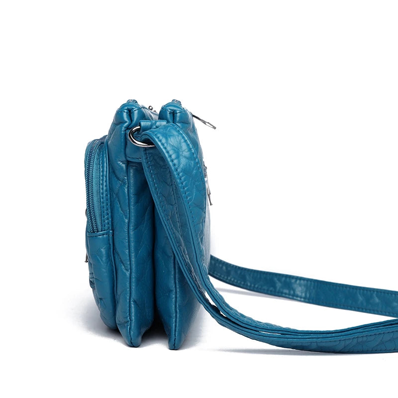 Women's Large Capacity Messenger Bag Double Pocket Crossbody