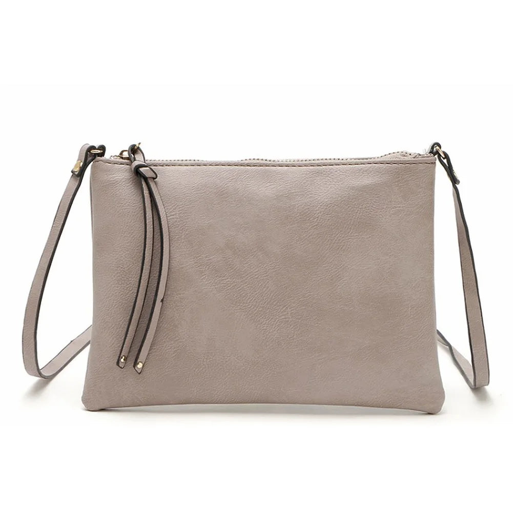 Vintage Leather Mini Shoulder Bag Crossbody Envelope Handbag