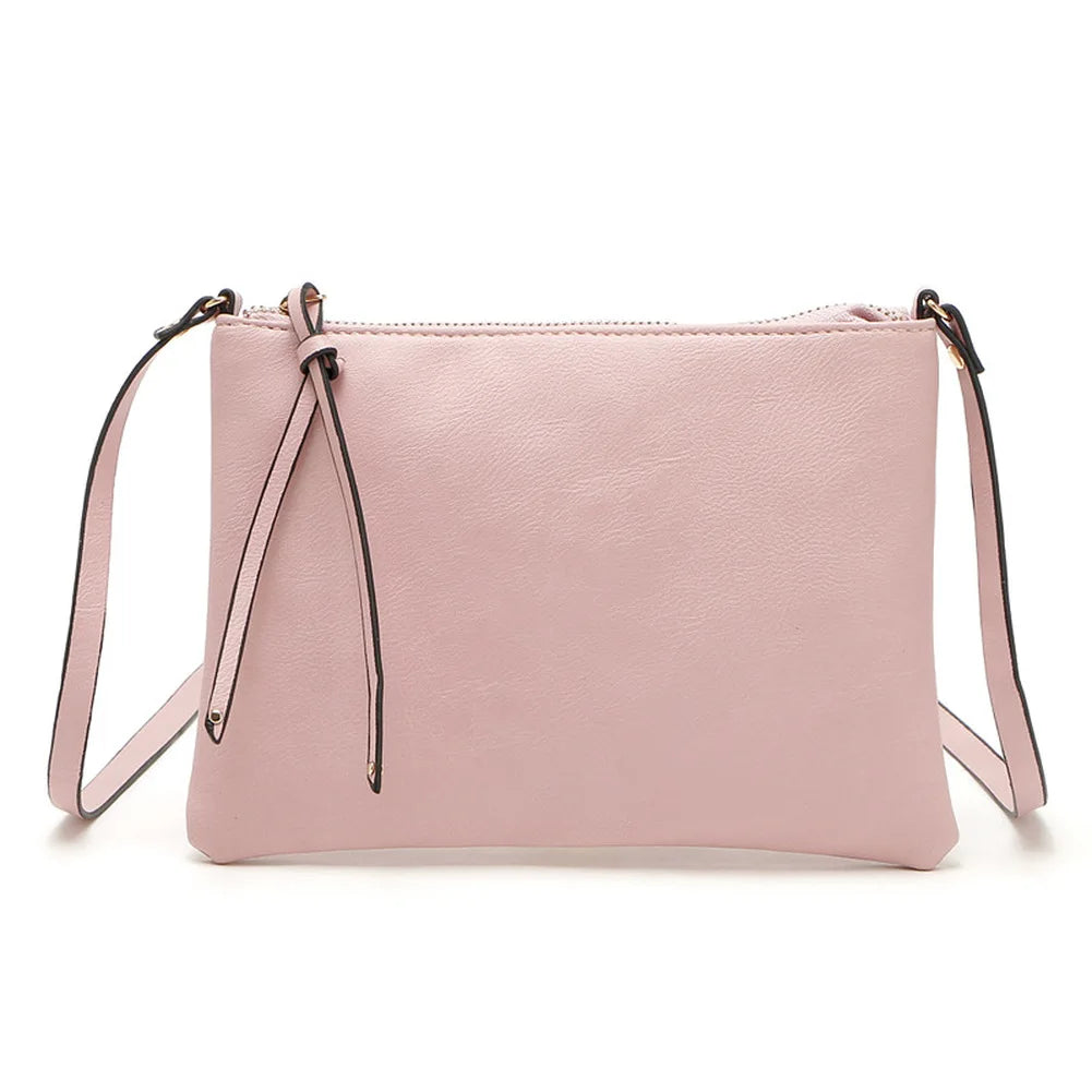 Vintage Leather Mini Shoulder Bag Crossbody Envelope Handbag