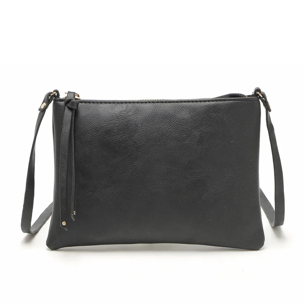 Vintage Leather Mini Shoulder Bag Crossbody Envelope Handbag