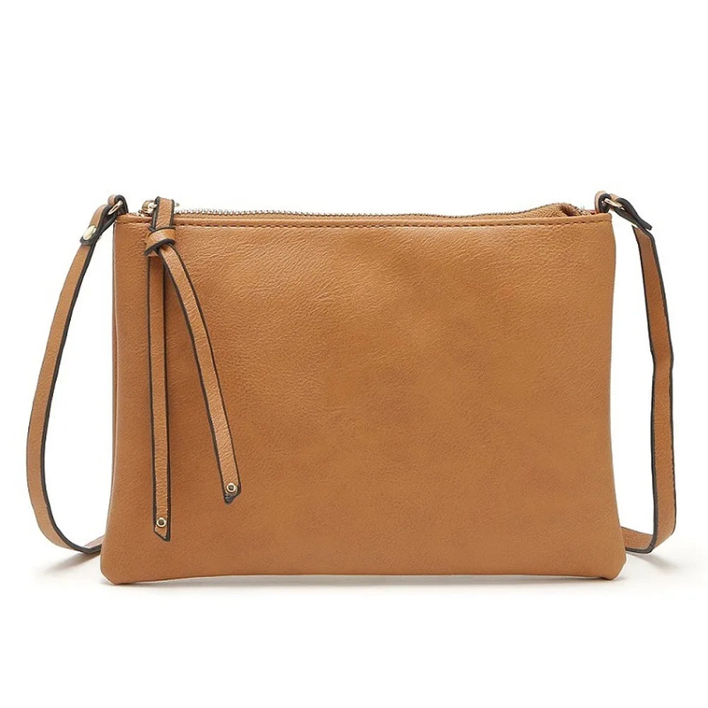 Vintage Leather Mini Shoulder Bag Crossbody Envelope Handbag