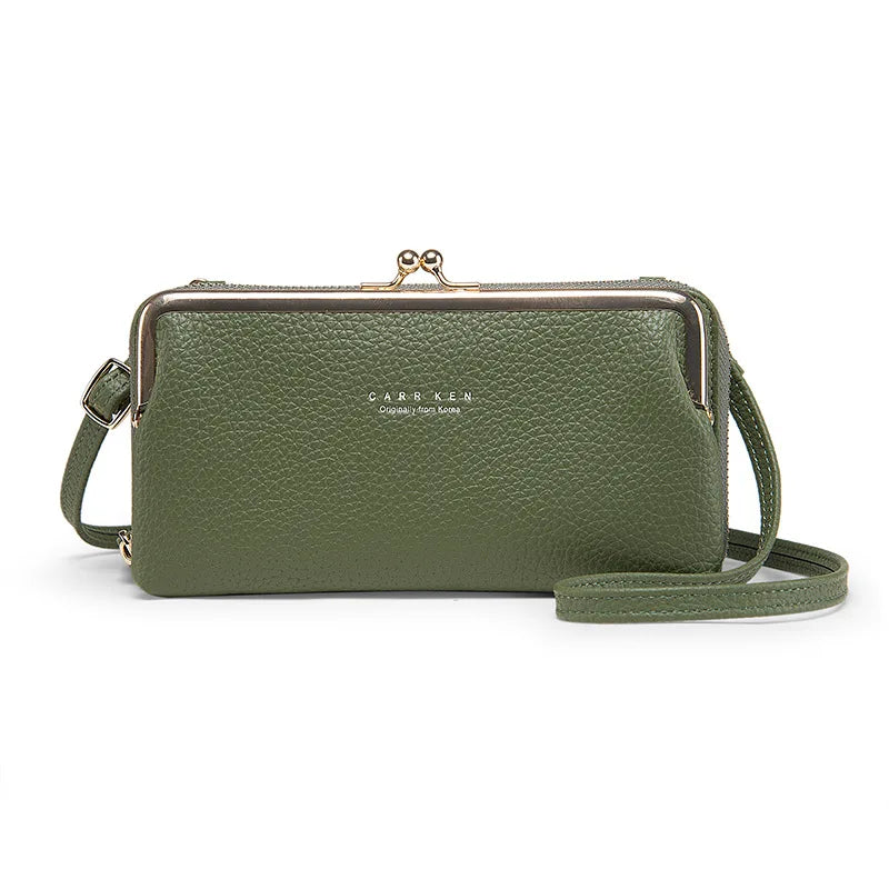 Women's Multi-function Shoulder Bag Soft Leather Waterproof Purse