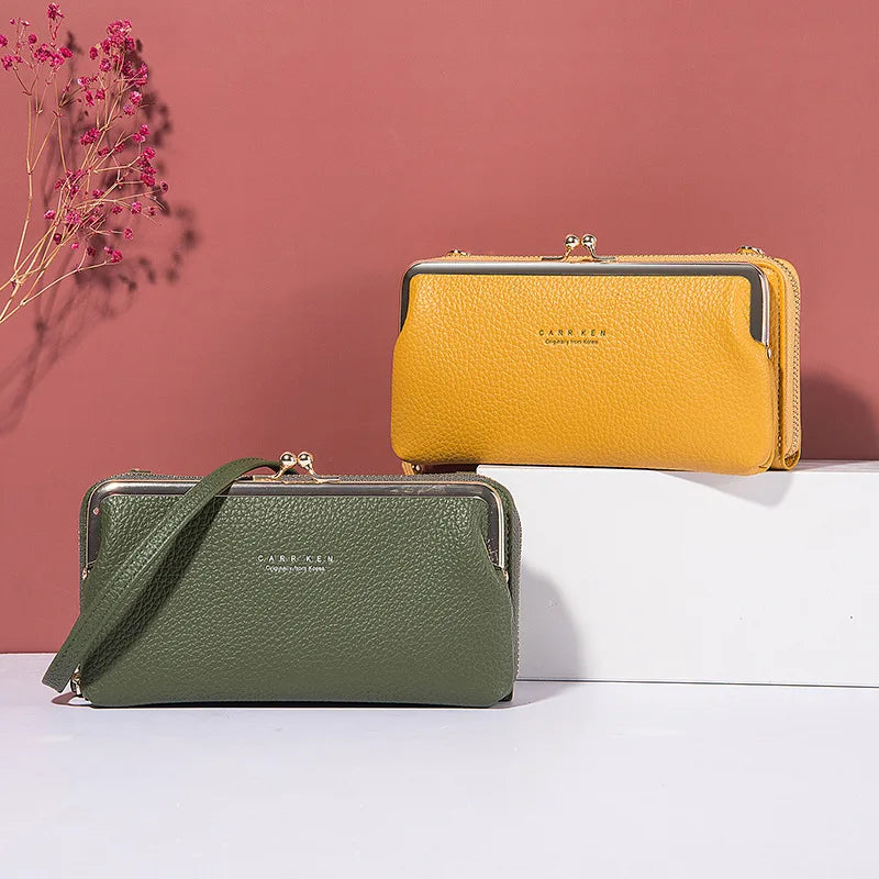 Women's Multi-function Shoulder Bag Soft Leather Waterproof Purse