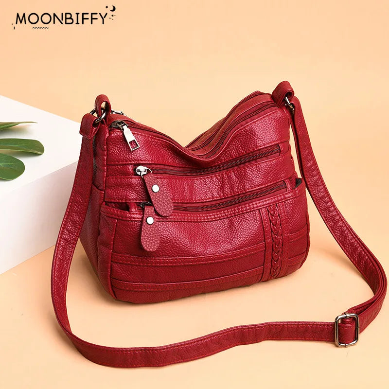 Women's Multi-pocket Messenger Bag Shoulder Crossbody Bag