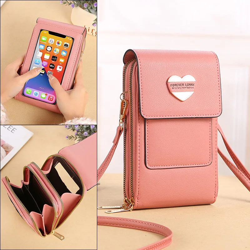 Vintage Multifunction Touch Screen Phone Bag for Women