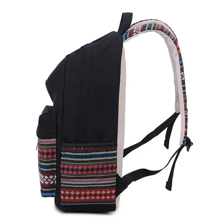Canvas School Bag Girls Teenagers Casual Travel Bags Vintage Backpack