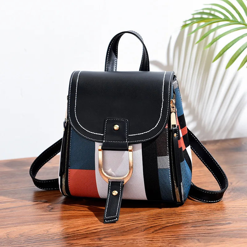 Soft Leather Casual Travel Large Capacity Backpack