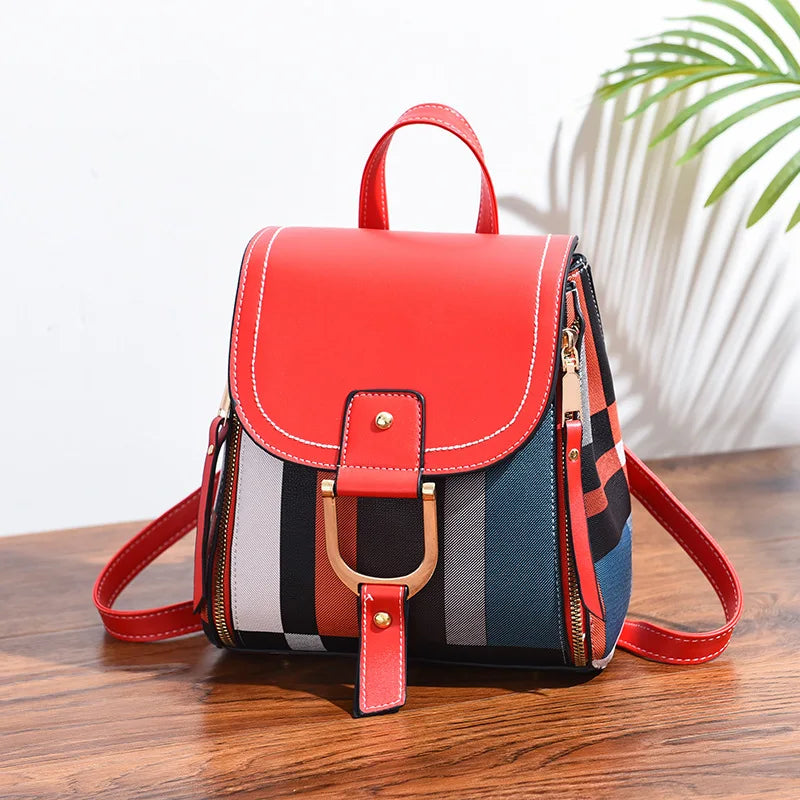 Soft Leather Casual Travel Large Capacity Backpack