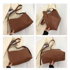 Soft Leather Women Bag Solid Messenger Bag