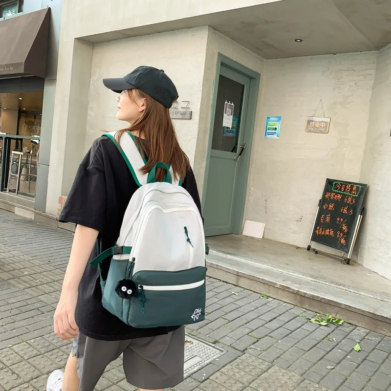 Ladies Nylon College School Bag Female Teenager Book Girl Travel Backpack