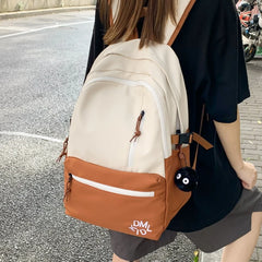 Nylon College Women Leisure School Bag Teenager Book Bag Female Travel Backpack