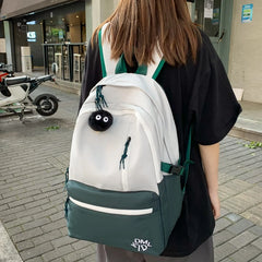 Nylon College Women Leisure School Bag Teenager Book Bag Female Travel Backpack