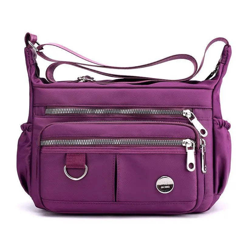 Women's Nylon Shoulder Bag Multi-layer Messenger Large Capacity
