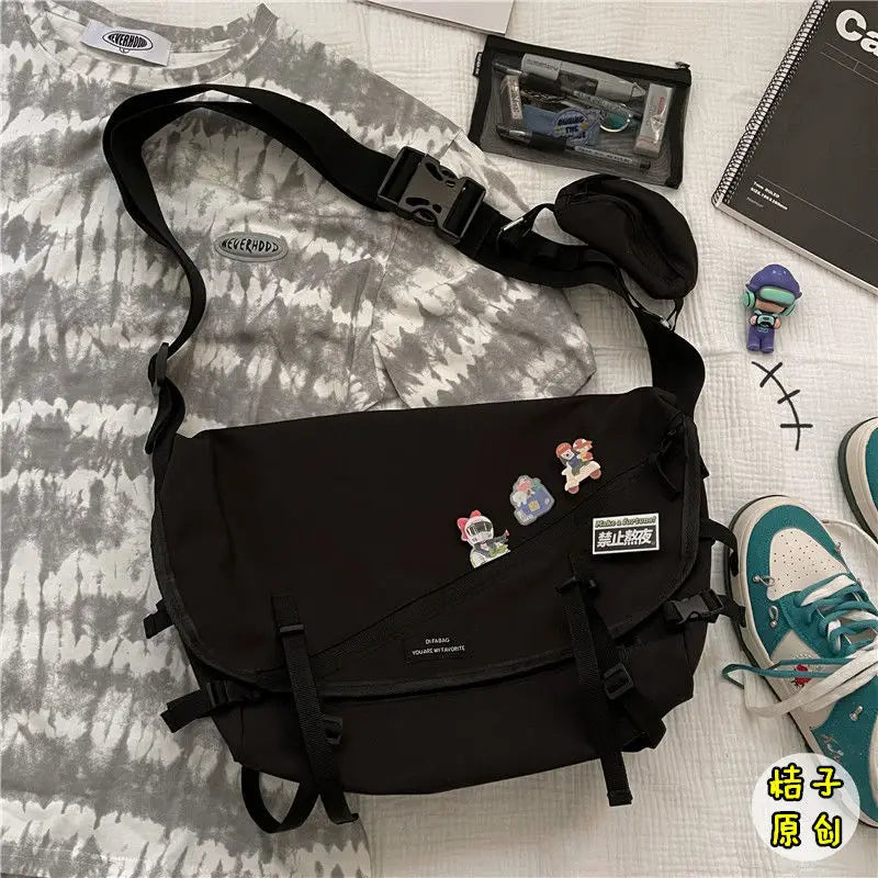 Nylon Tote Bags for Women Schoolbag Girls Messenger Shoulder Bag