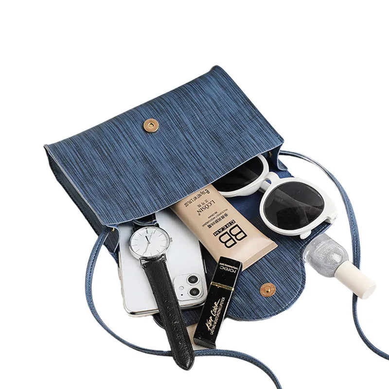 Women's PU Leather Square Bag with Moon and Star Decoration