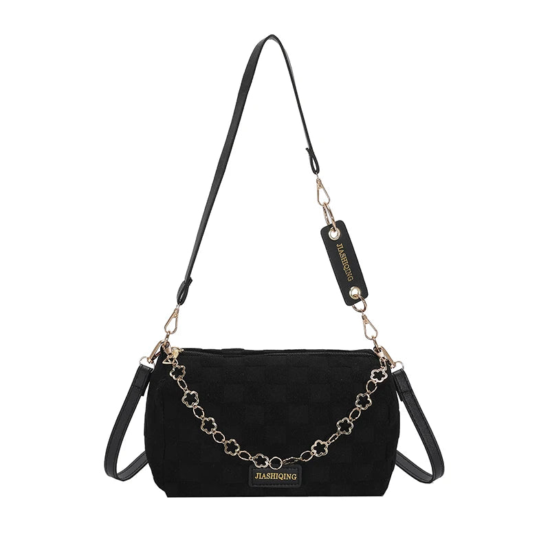 Ladies Pillow Chain Leather Shoulder Bag Women's Crossbody Bag