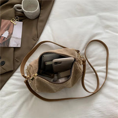 Ladies Pillow Chain Leather Shoulder Bag Women's Crossbody Bag