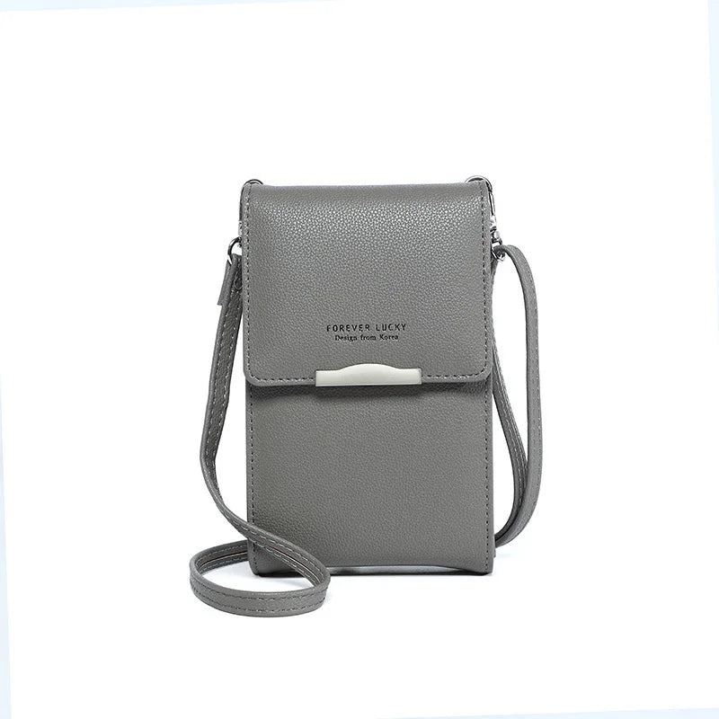 Small Crossbody Shoulder Bag Women's PU Leather Cell Phone Clutch Wallet