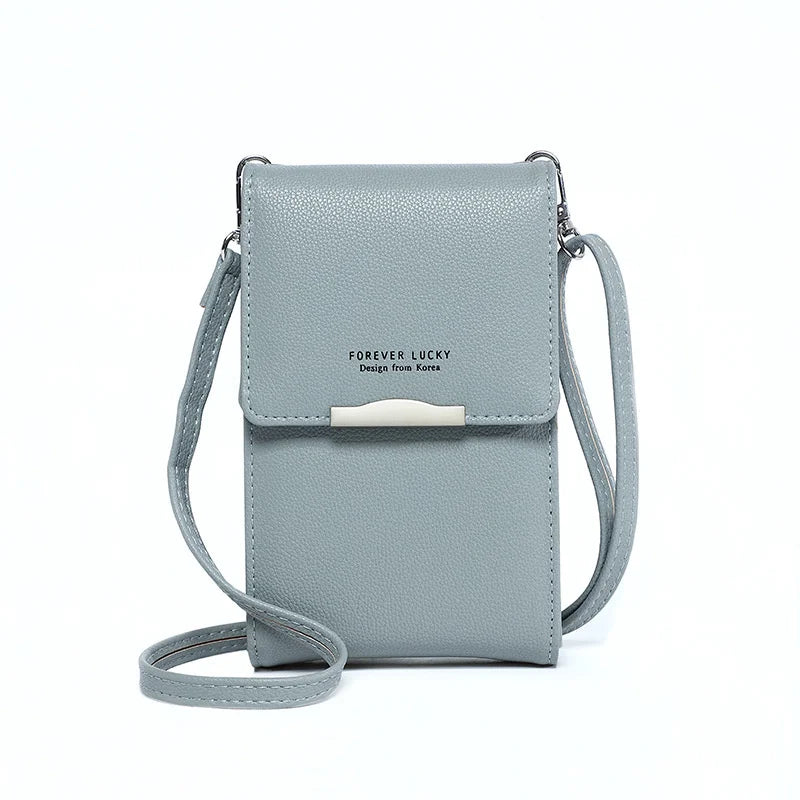 Small Crossbody Shoulder Bag Women's PU Leather Cell Phone Clutch Wallet