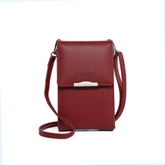 Women's Small Crossbody Shoulder Bags PU Leather Cell Phone Bag