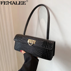Crocodile Shoulder Armpit Purse Vintage Handbag