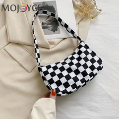 Retro Plaid Bag Leopard Print Women Shoulder Mini Vacation Bags