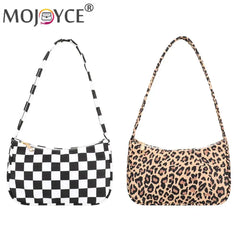 Retro Plaid Bag Leopard Print Women Shoulder Mini Vacation Bags