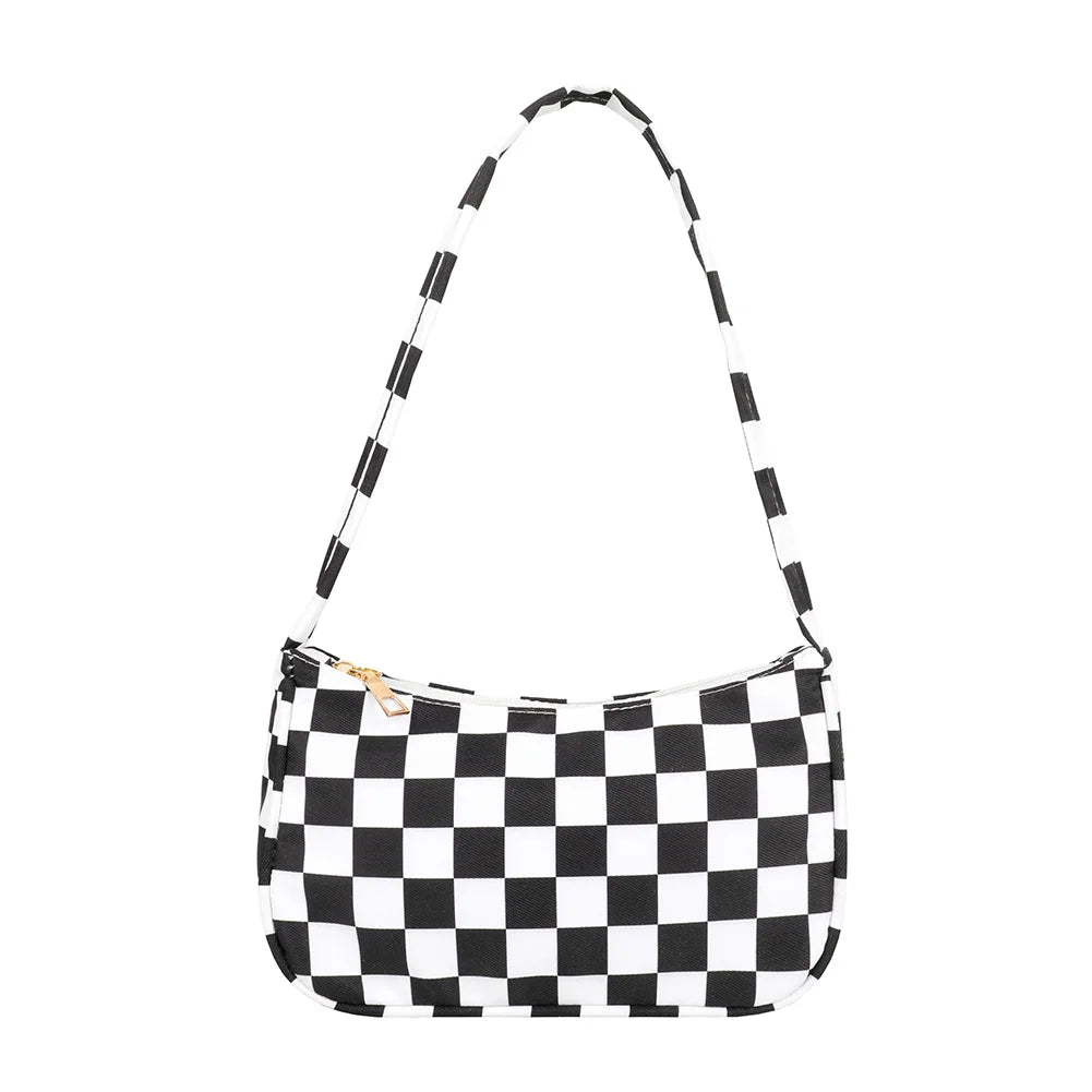 Retro Plaid Bag Leopard Print Women Shoulder Mini Vacation Bags