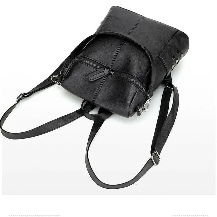 Ladies School Backpack Shoulder Bag Rucksack Leather Satchel Travel Bags