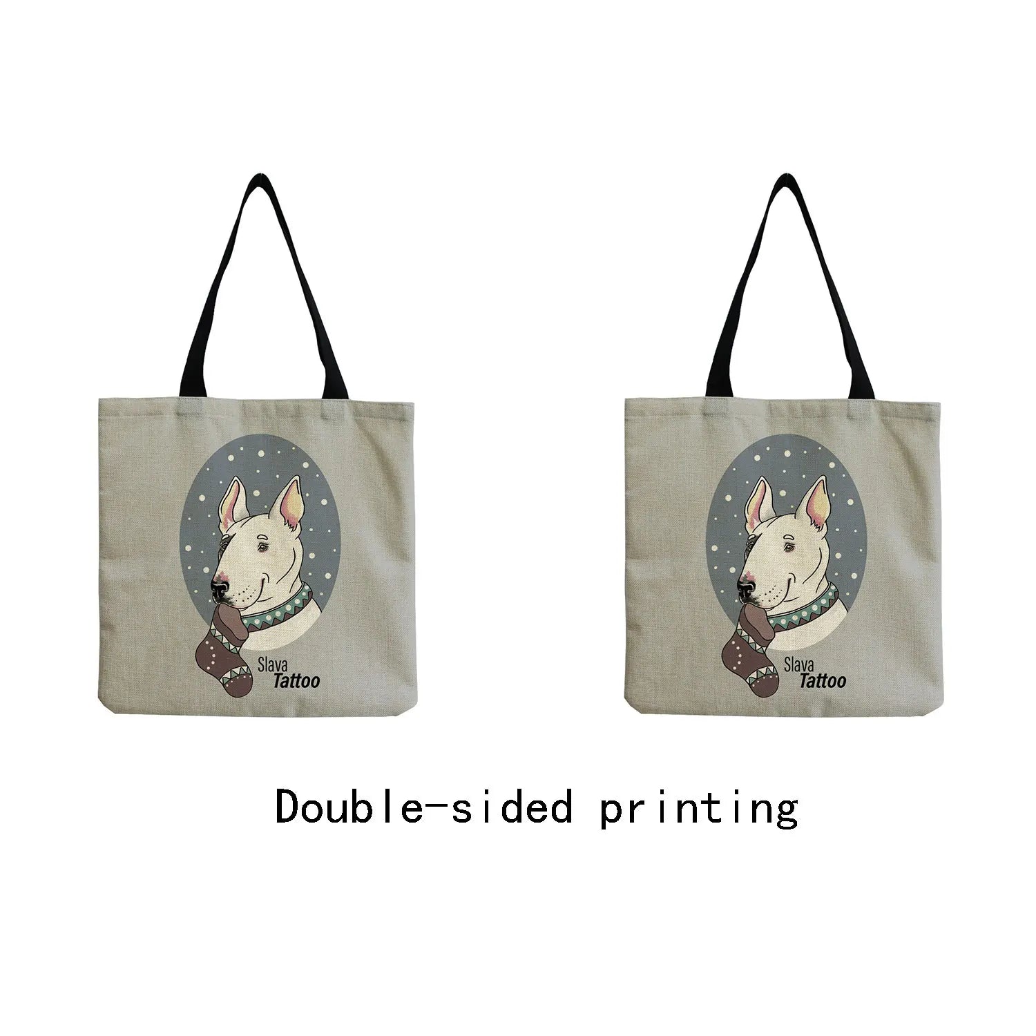 Funny Cartoon Dog Print Shopper Bag - Summer Tote Bag