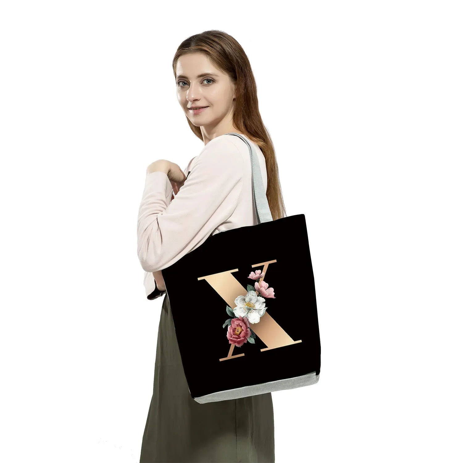 Harajuku Style Letter Series Tote Bag, Reusable Shopper, Student Handbag