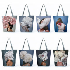 Floral Lady Women's Shoulder Bag Art High Capacity Customizable Tote Bag