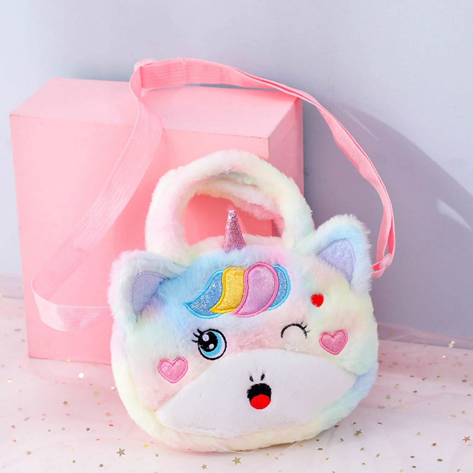 Plush Cartoon Animal Messenger Bag Handbag Coin Purse
