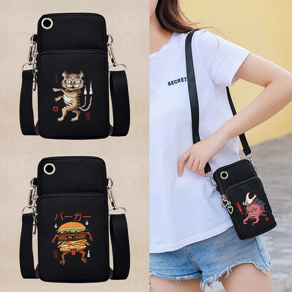 Monster Theme Wrist Pouch Shoulder Bag for Phones