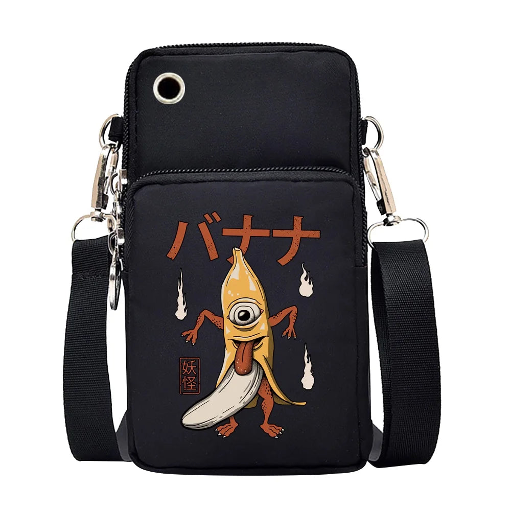 Monster Theme Wrist Pouch Shoulder Bag for Phones