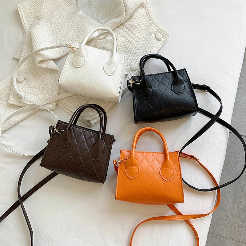 Square Crossbody Handbag Small Handbag PU Leather Ladies Phone Bag