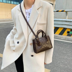 Square Crossbody Handbag Small Handbag PU Leather Ladies Phone Bag