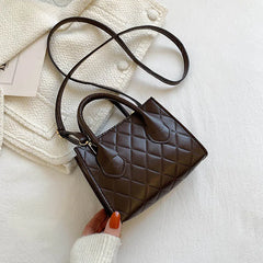Square Crossbody Handbag Small Handbag PU Leather Ladies Phone Bag