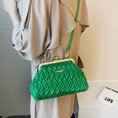 Crinkled Leather Crossbody Bags Handbags Casual Tote Bags