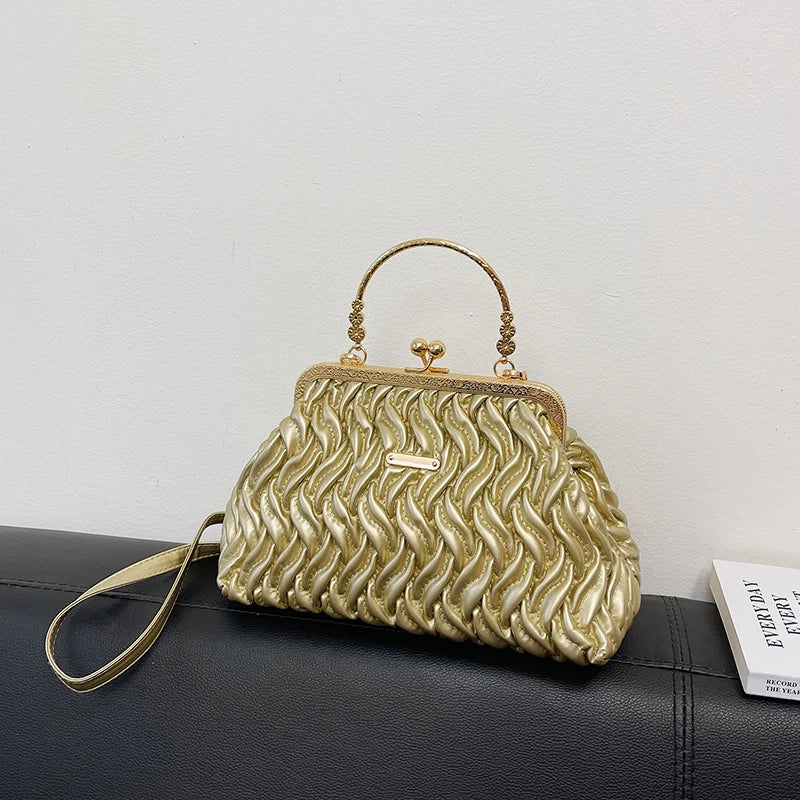 Crinkled Leather Crossbody Bags Handbags Casual Tote Bags
