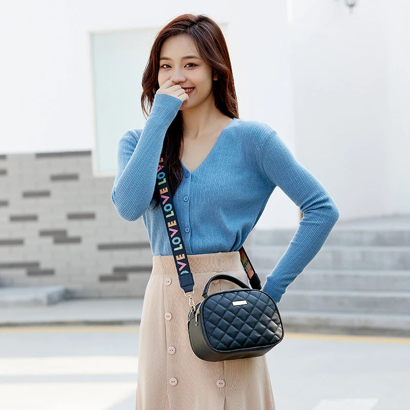 Women Shoulder Bag Diamond Lattice Crossbody Handbag