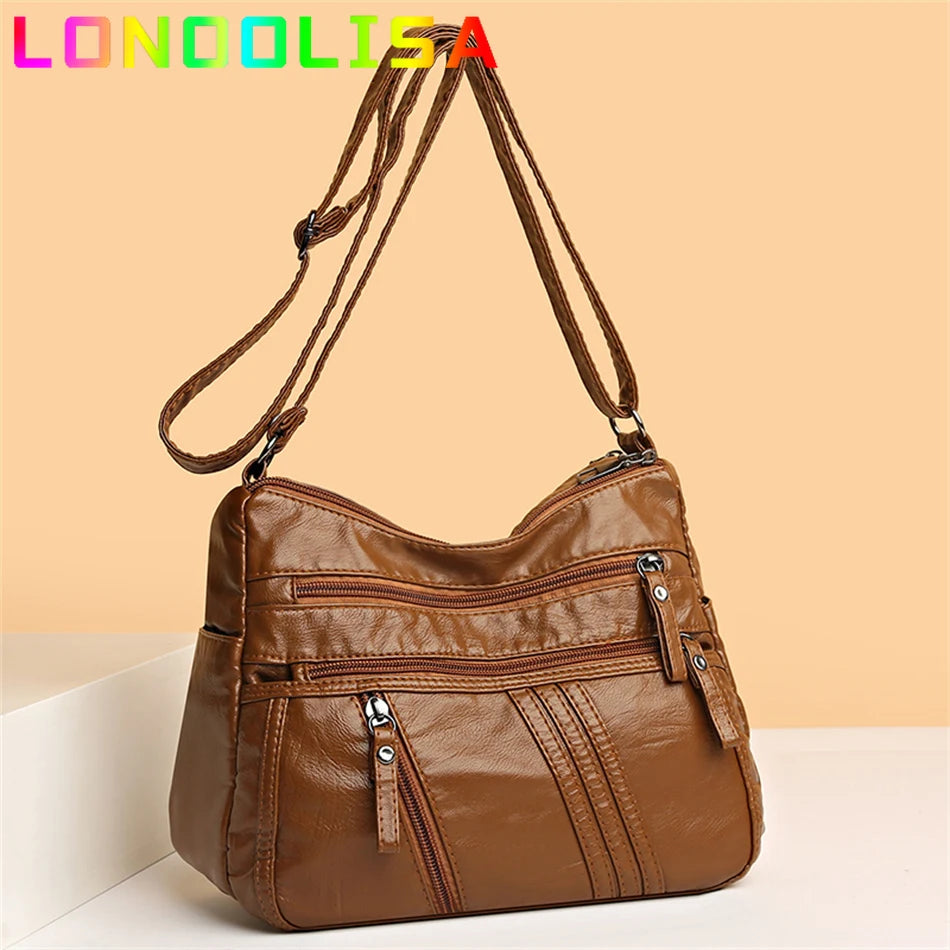 Casual Crossbody Bag PU Leather Women's Travel Purse