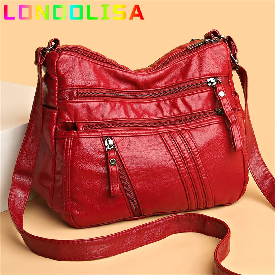 Casual Crossbody Bag PU Leather Women's Travel Purse
