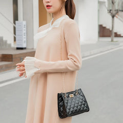 Women's Crossbody Money Bag Checkered Satchel Casual Shoulder Bag
