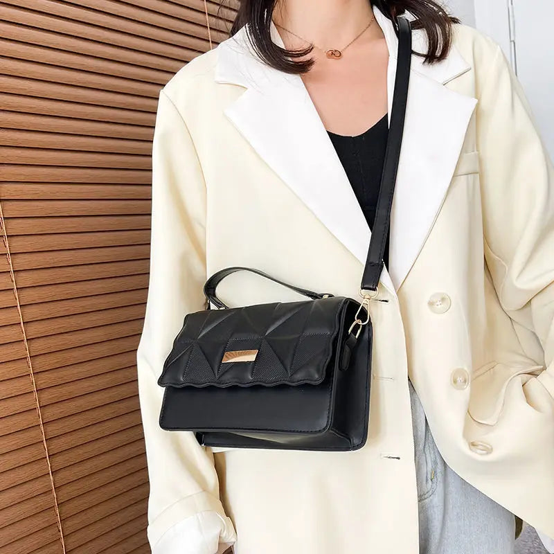 Women's Small Brown Handbag Purple Leather Shoulder Bag